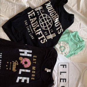 Bundle of Fleo / doughnuts and deadlifts tanks